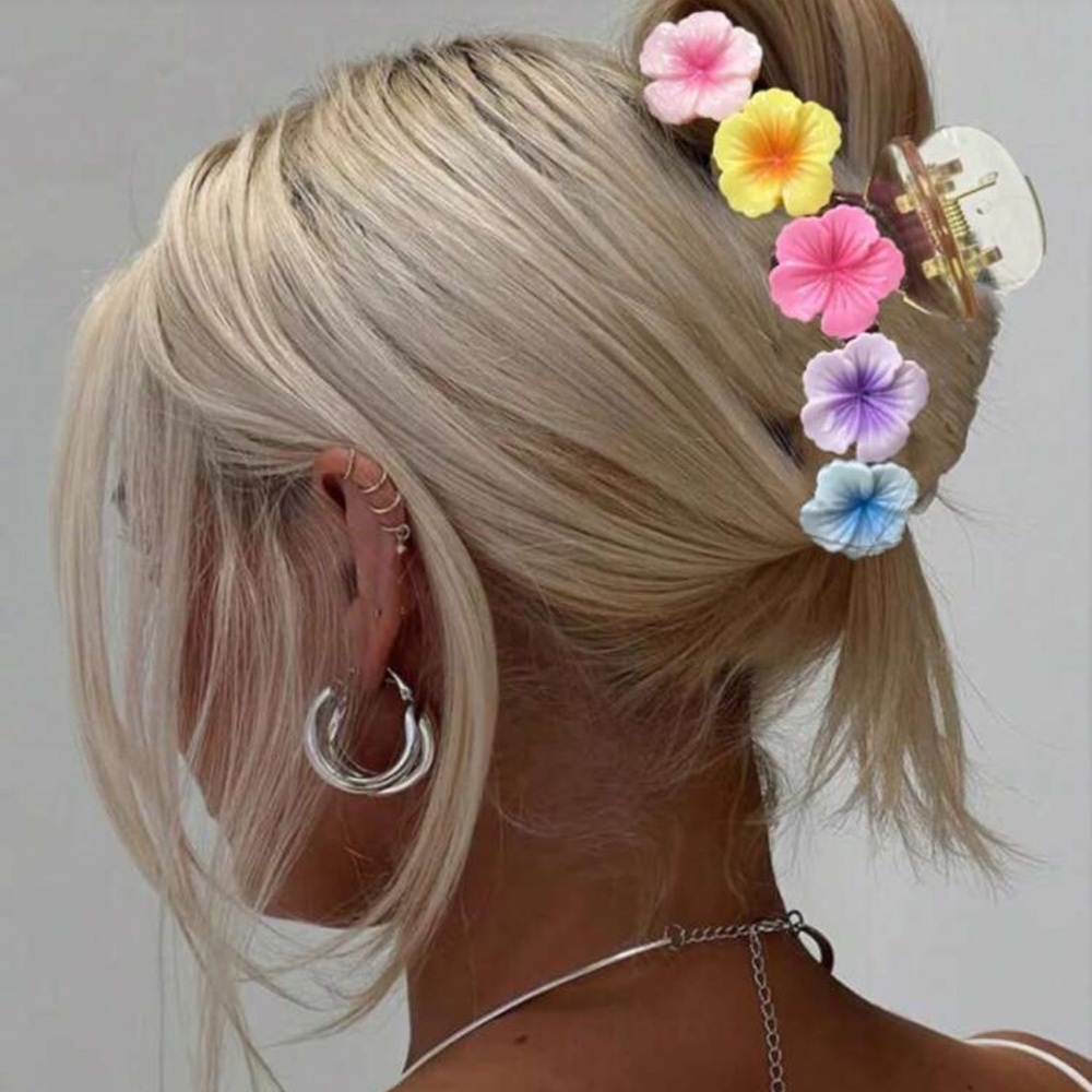 1pc Candy Color Dopamine Flower Y2K Sweet Hair Claw Clips Accessories Hair